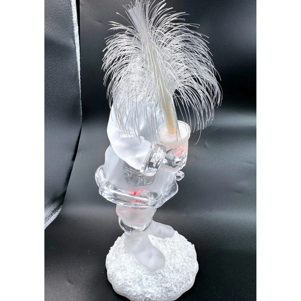 Heritage Mint Frosted Acrylic Santa Claus Color Changing LED Light Up Figurines